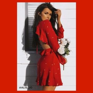 Counting Constellations Embroidered Backless Dress